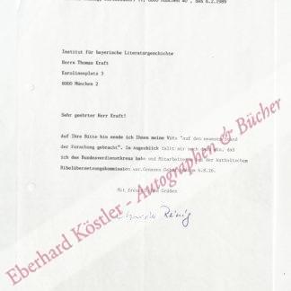 Reinig, Christa, Schriftstellerin (1926-2008). Reinig, Christa, Schriftstellerin (1926-2008).