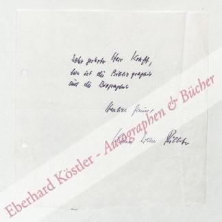 Richter, Hans Werner, Schriftsteller (1908-1993). Richter, Hans Werner, Schriftsteller (1908-1993).