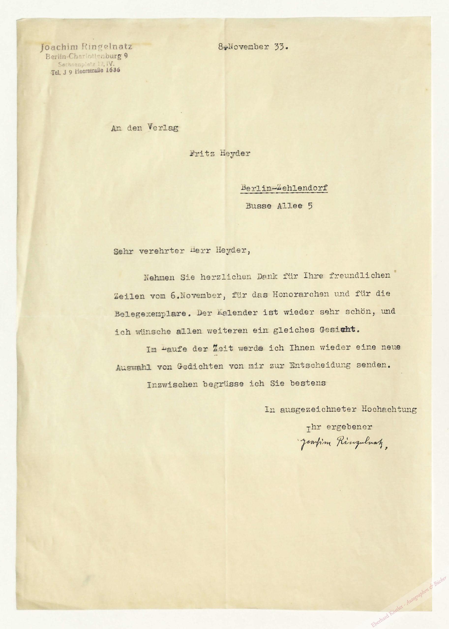 Ringelnatz Ringelnatz