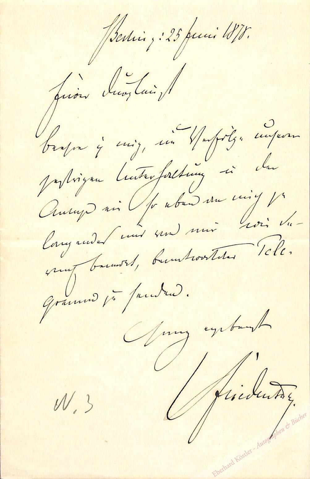 Friedenthal, Rudolf, Politiker und Jurist (1827-1890). Friedenthal, Rudolf, Politiker und Jurist (1827-1890).