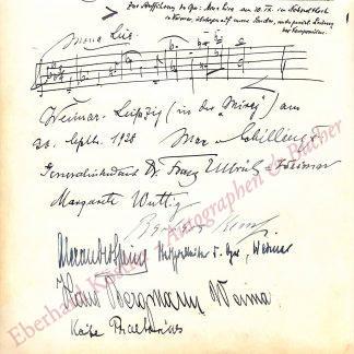 Schillings, Max von, Komponist, Dirigent, Intendant (1868-1933).