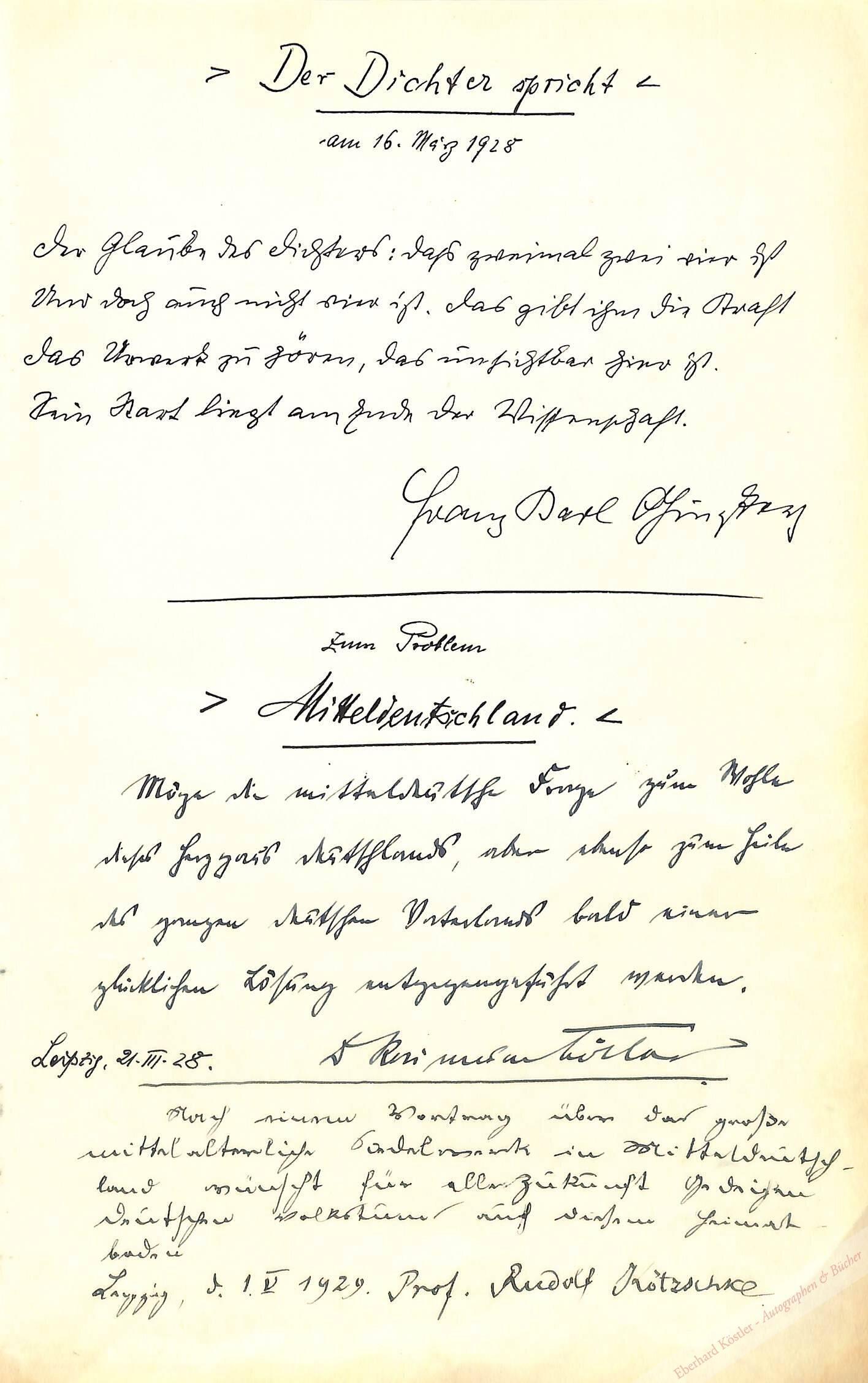 Ginzkey, Franz Karl, Schriftsteller, Dichter, Offizier. (1871-1963). Ginzkey, Franz Karl, Schriftsteller, Dichter, Offizier. (1871-1963).