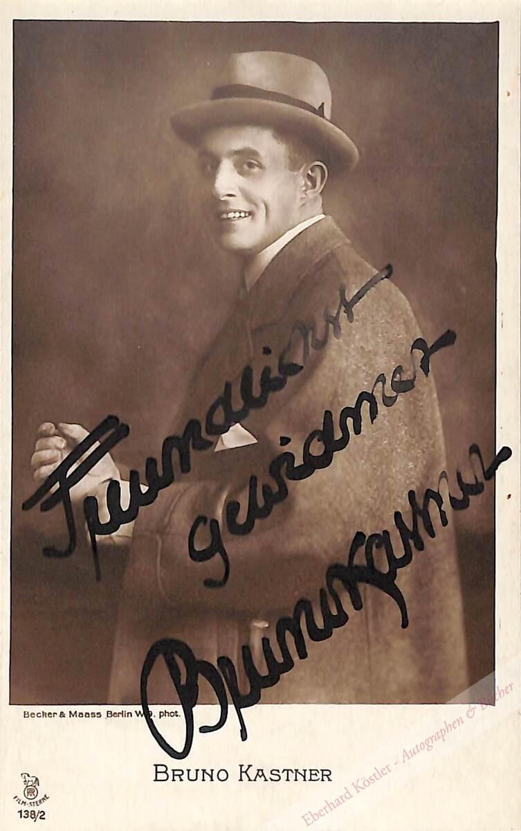 Kastner, Bruno, Schauspieler (1890-1921). Kastner, Bruno, Schauspieler (1890-1921).