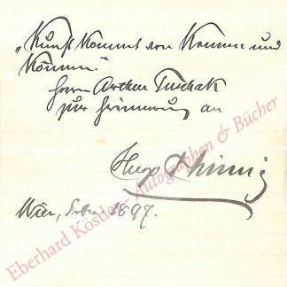 Thimig, Hugo, Schauspieler, Regisseur (1854-1944).