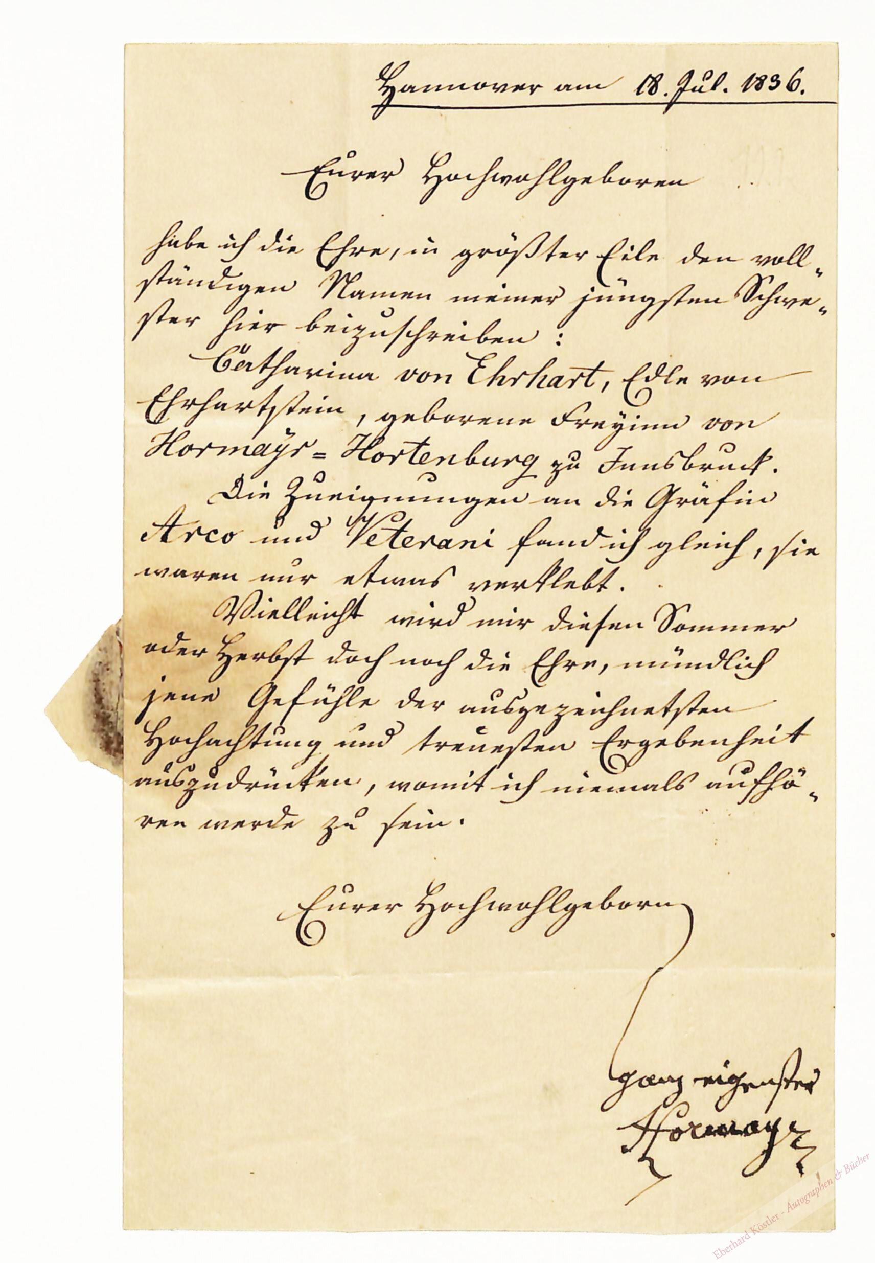 Hormayr zu Hortenburg