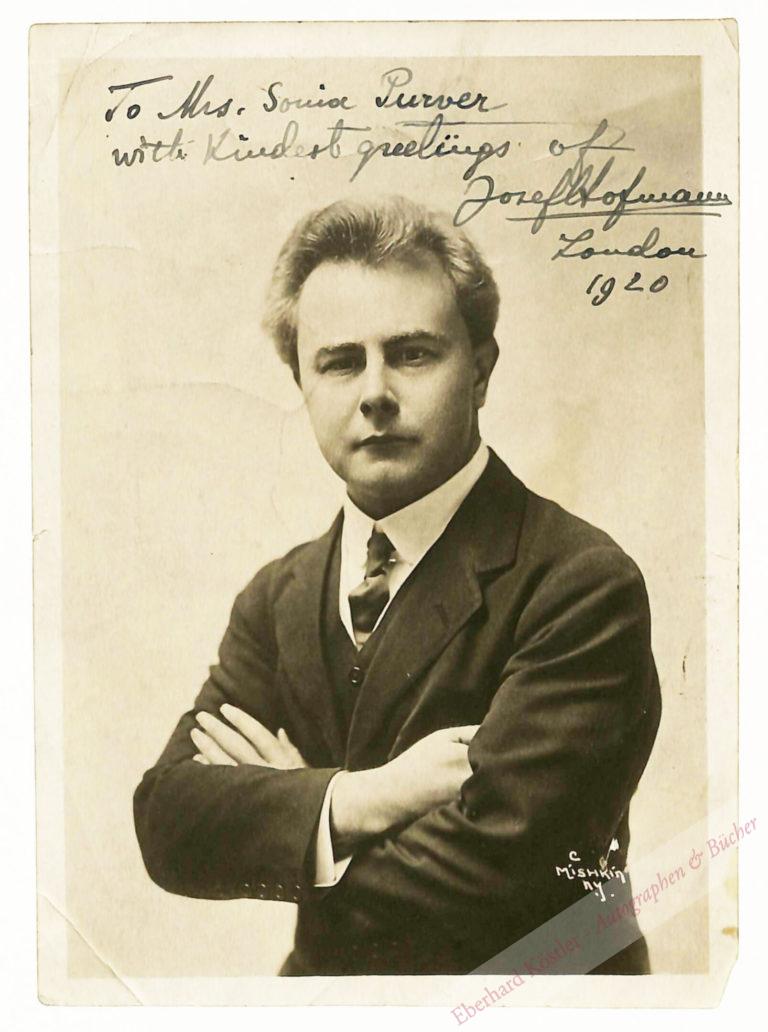 Hofmann, Josef, Pianist und Komponist (18761957).