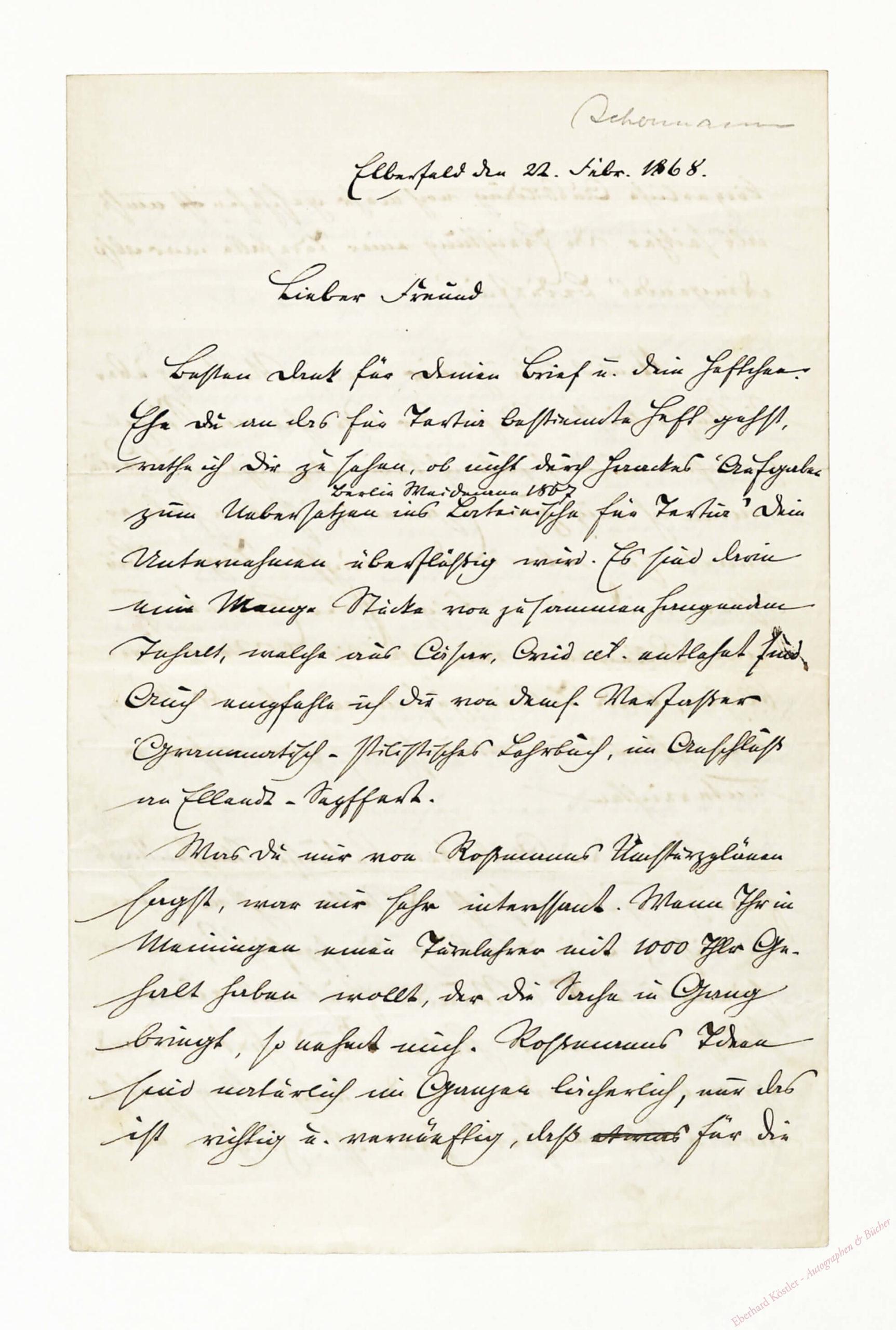Bernhardt, Ernst, Pädagoge und Germanist (1831-1912). Bernhardt, Ernst, Pädagoge und Germanist (1831-1912).