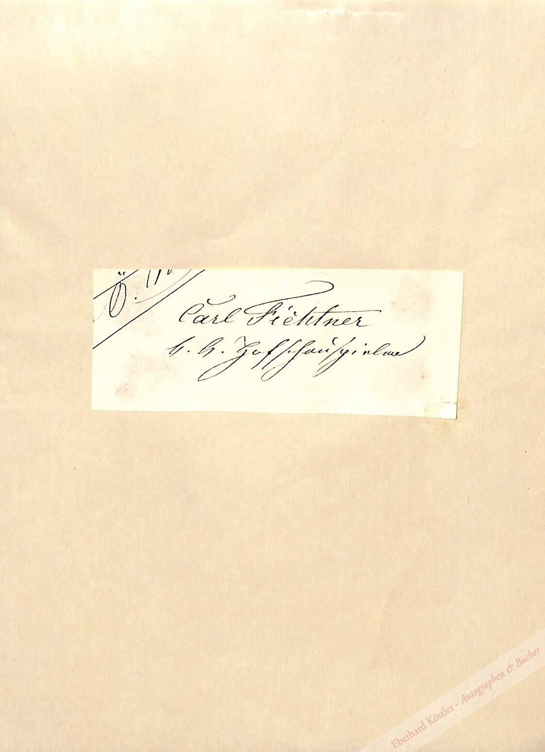 Fichtner, Karl, Schauspieler (1805-1873). Fichtner, Karl, Schauspieler (1805-1873).
