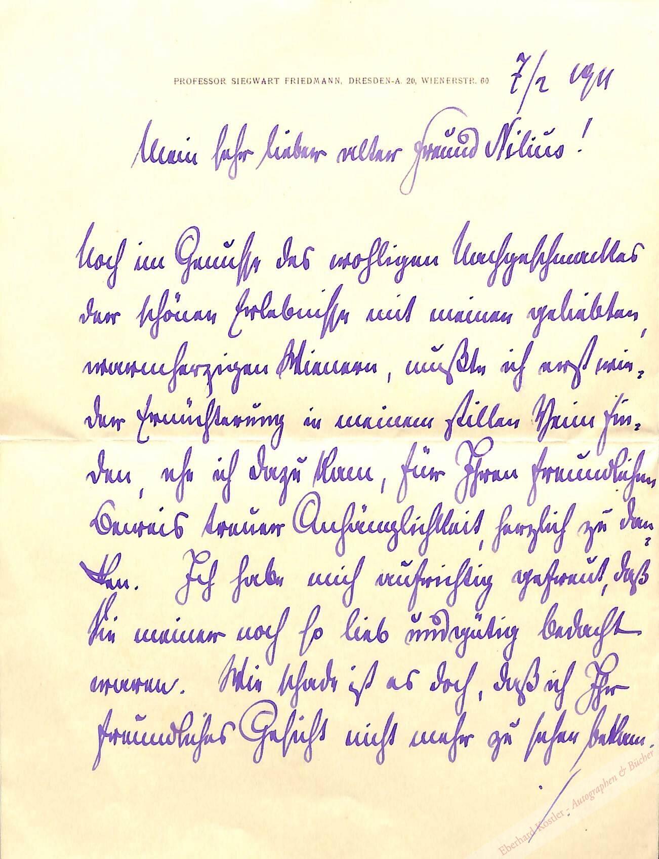 Friedemann, Siegwart, Schauspieler (1842-1916). Friedemann, Siegwart, Schauspieler (1842-1916).
