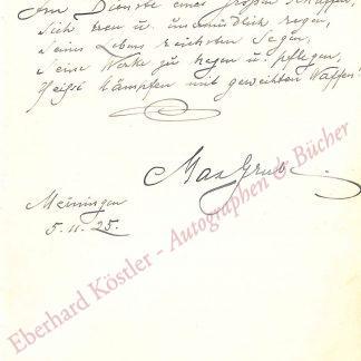 Grube, Max, Schauspieler (1854-1934).