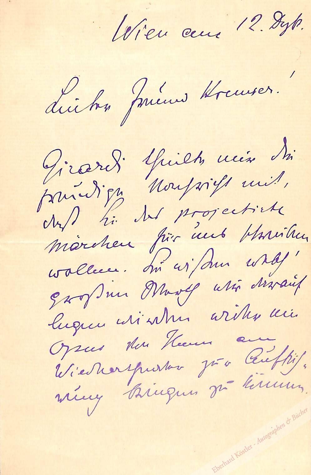 Jauner, Franz Ritter von, Schauspieler und Theaterdirektor (1831-1900). Jauner, Franz Ritter von, Schauspieler und Theaterdirektor (1831-1900).