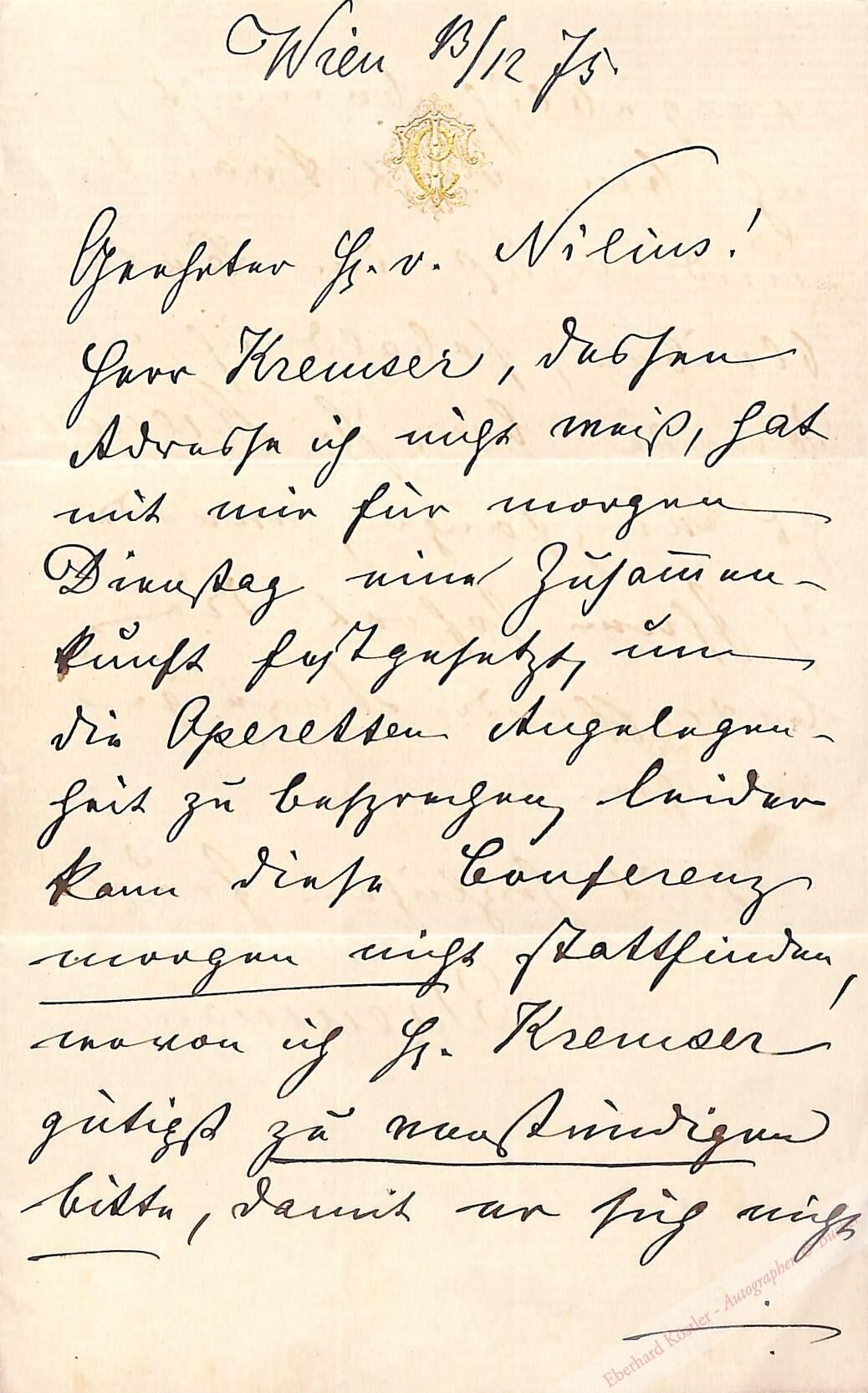 Treumann, Karl, Schauspieler und Schriftsteller (1823-1877). Treumann, Karl, Schauspieler und Schriftsteller (1823-1877).