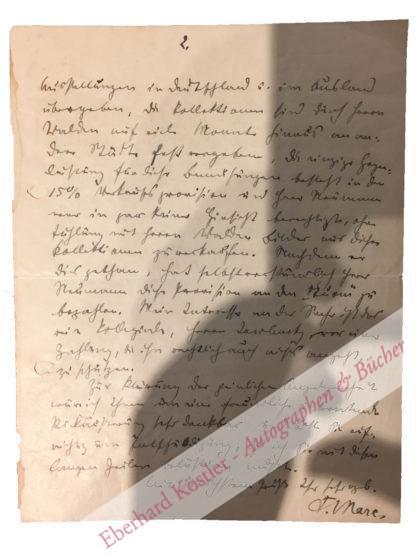 Marc, Franz, Maler und Graphiker (1880-1916). – Bild 5