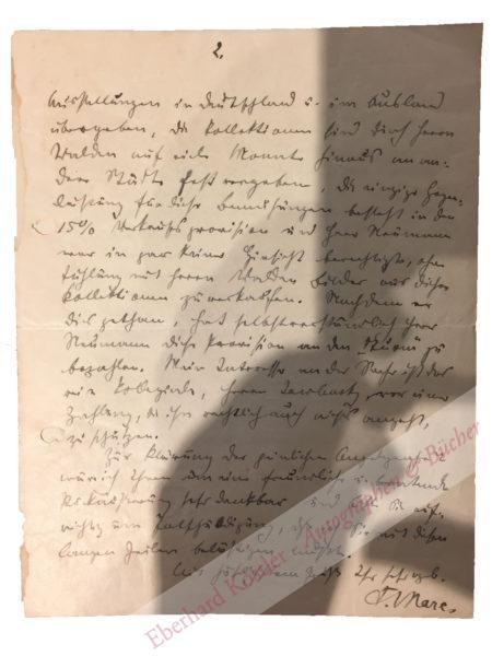 Marc, Franz, Maler und Graphiker (1880-1916). – Bild 5