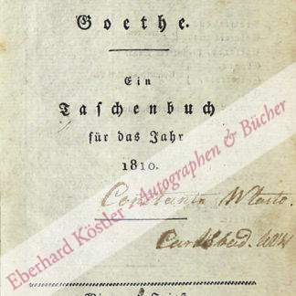 Goethe, Johann Wolfgang von, Schriftsteller (1749-1832).