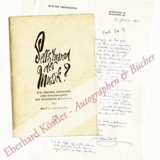 Abendroth, Walter, Komponist, Redakteur und Musikschriftsteller (1896-1973). Abendroth, Walter, Komponist, Redakteur und Musikschriftsteller (1896-1973).