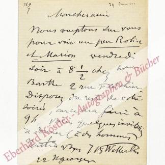 Weckerlin, Jean-Baptiste, Komponist (1821-1910). Weckerlin, Jean-Baptiste, Komponist (1821-1910).