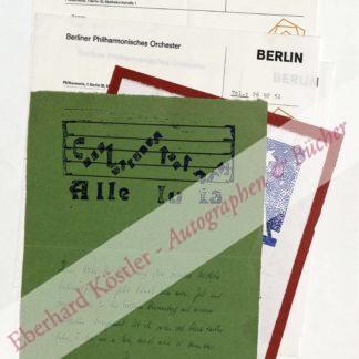 Stresemann, Wolfgang, Komponist und Dirigent (1904-1998). Stresemann, Wolfgang, Komponist und Dirigent (1904-1998).
