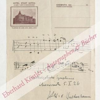 Waltershausen, Hermann Wolfgang Sartorius von, Komponist und Dirigent (1882-1954). Waltershausen, Hermann Wolfgang Sartorius von, Komponist und Dirigent (1882-1954).