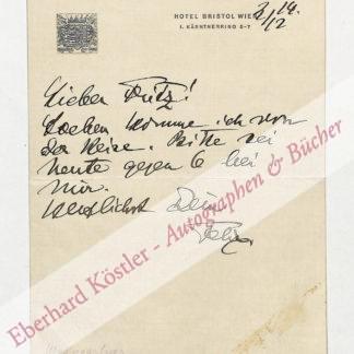 Weingartner, Felix, Komponist und Dirigent (1863-1942). Weingartner, Felix, Komponist und Dirigent (1863-1942).