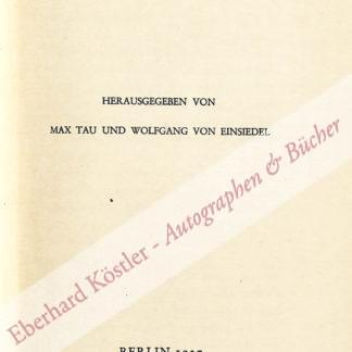 Tau, Max, Schriftsteller (1897-1976).