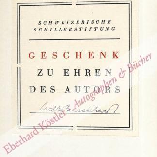 Burckhardt, Carl Jakob, Schriftsteller und Historiker (1891-1974). Burckhardt, Carl Jakob, Schriftsteller und Historiker (1891-1974).