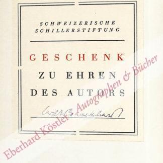 Burckhardt, Carl Jakob, Schriftsteller und Historiker (1891-1974).