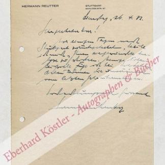 Reutter, Hermann, Komponist und Pianist (1900-1985).