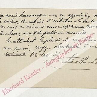 Sachs, Léo, Komponist (1856-1930).