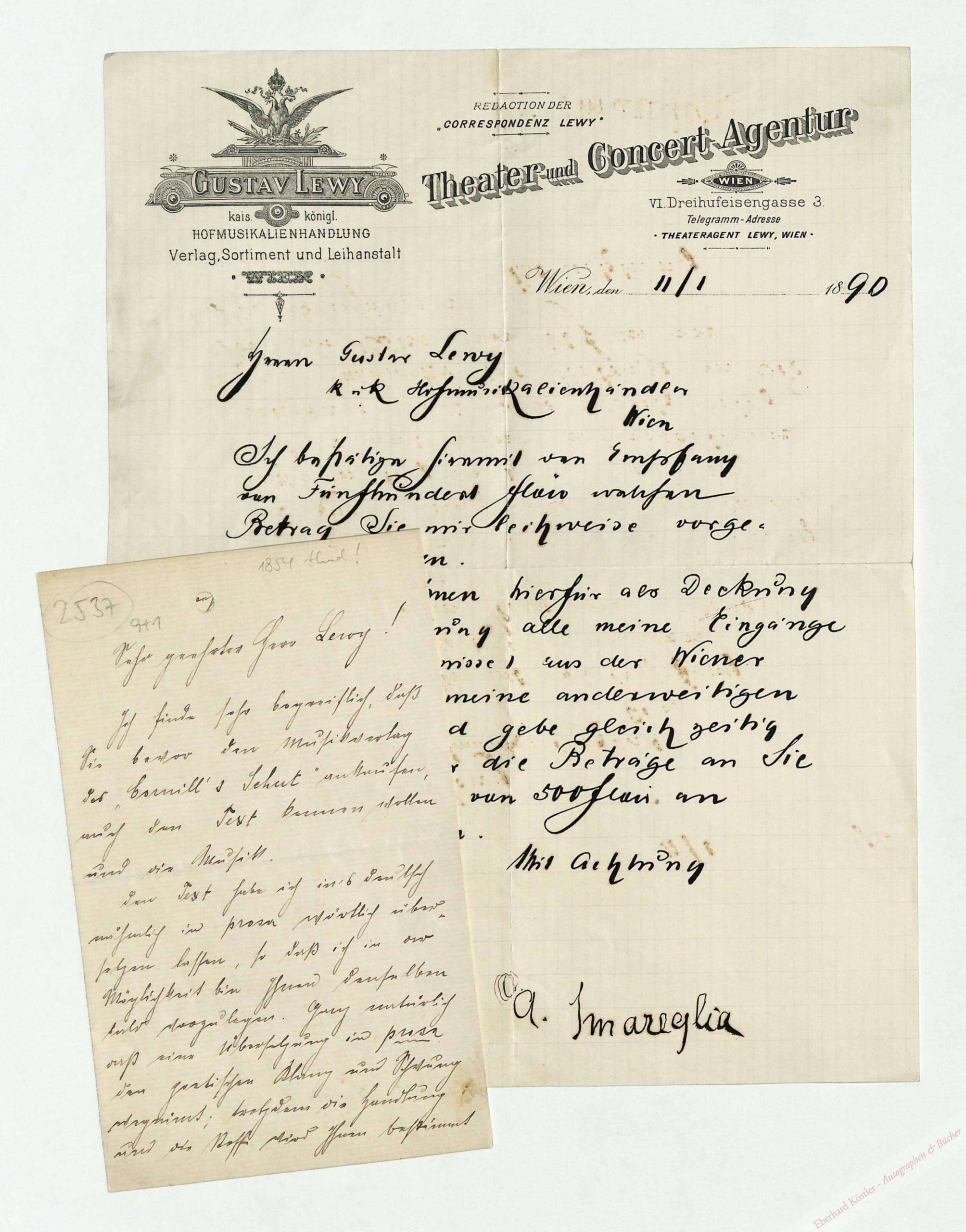 Smareglia, Antonio, Komponist (1854-1929). Smareglia, Antonio, Komponist (1854-1929).