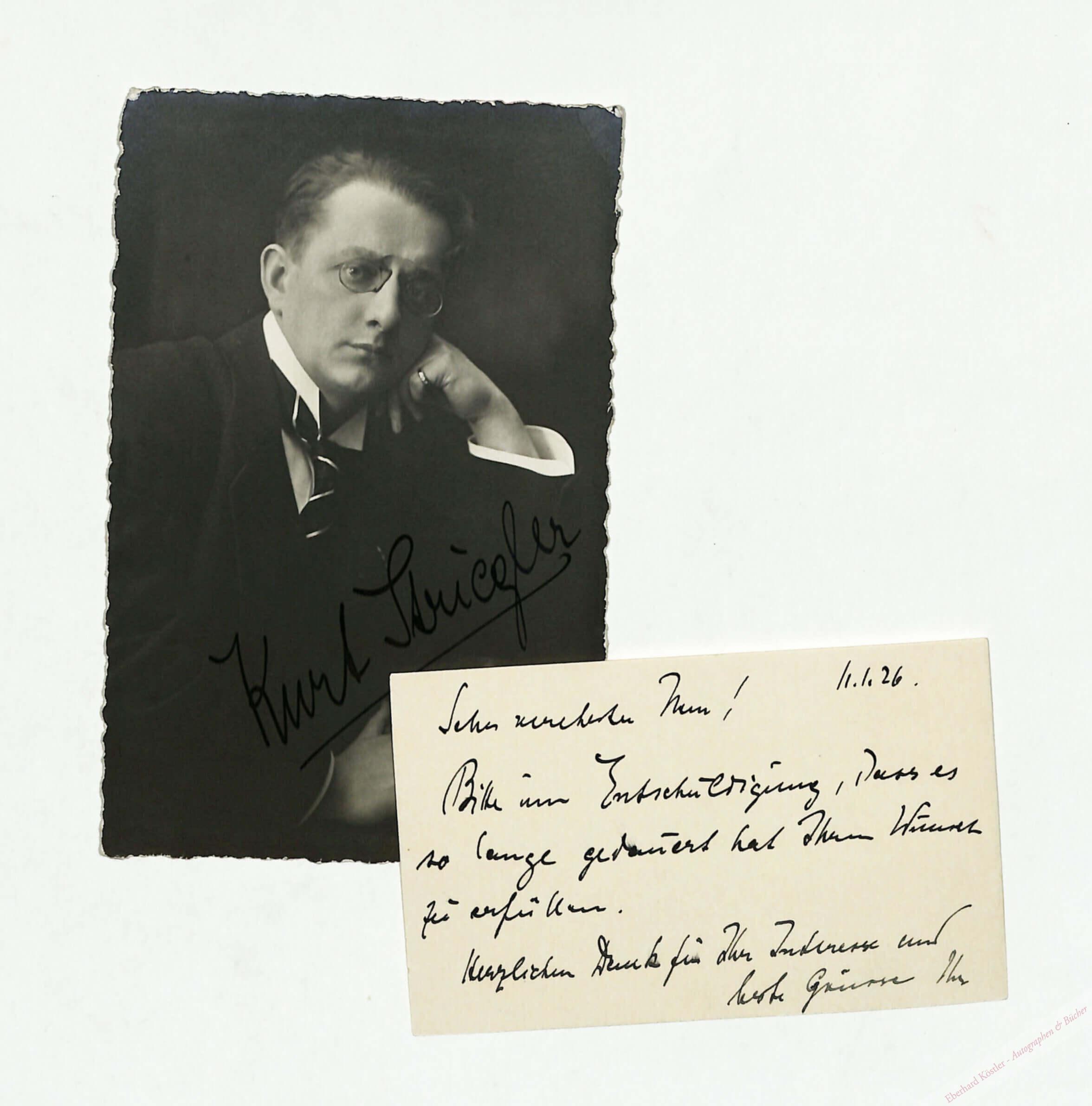 Striegler, Kurt, Musiker, Dirigent und Komponist (1886-1958). Striegler, Kurt, Musiker, Dirigent und Komponist (1886-1958).