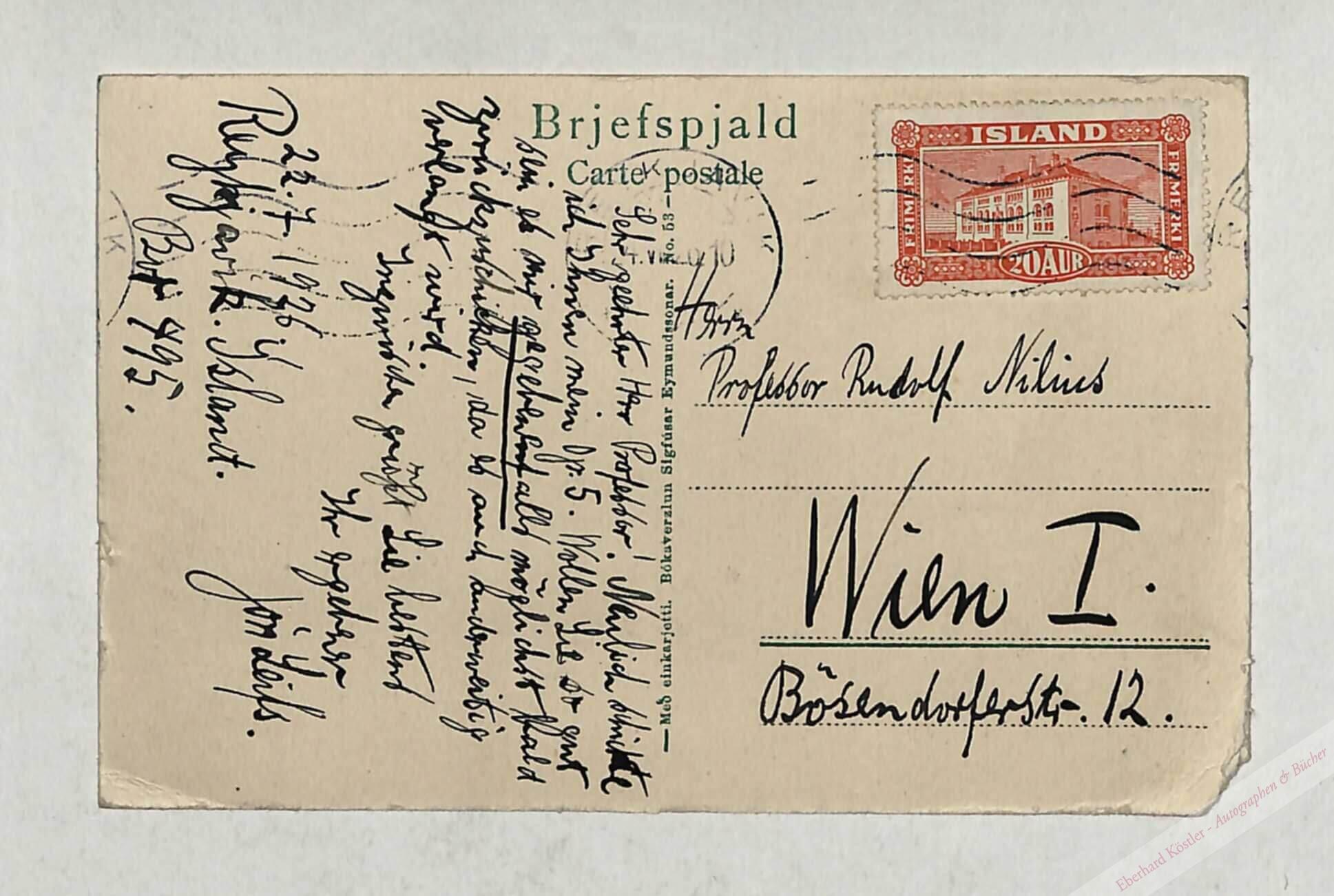 Leifs, Jón, Komponist und Dirigent (1899-1968). Leifs, Jón, Komponist und Dirigent (1899-1968).