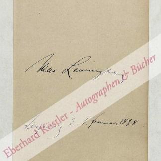 Lewinger, Max, Komponist (1870-1908).