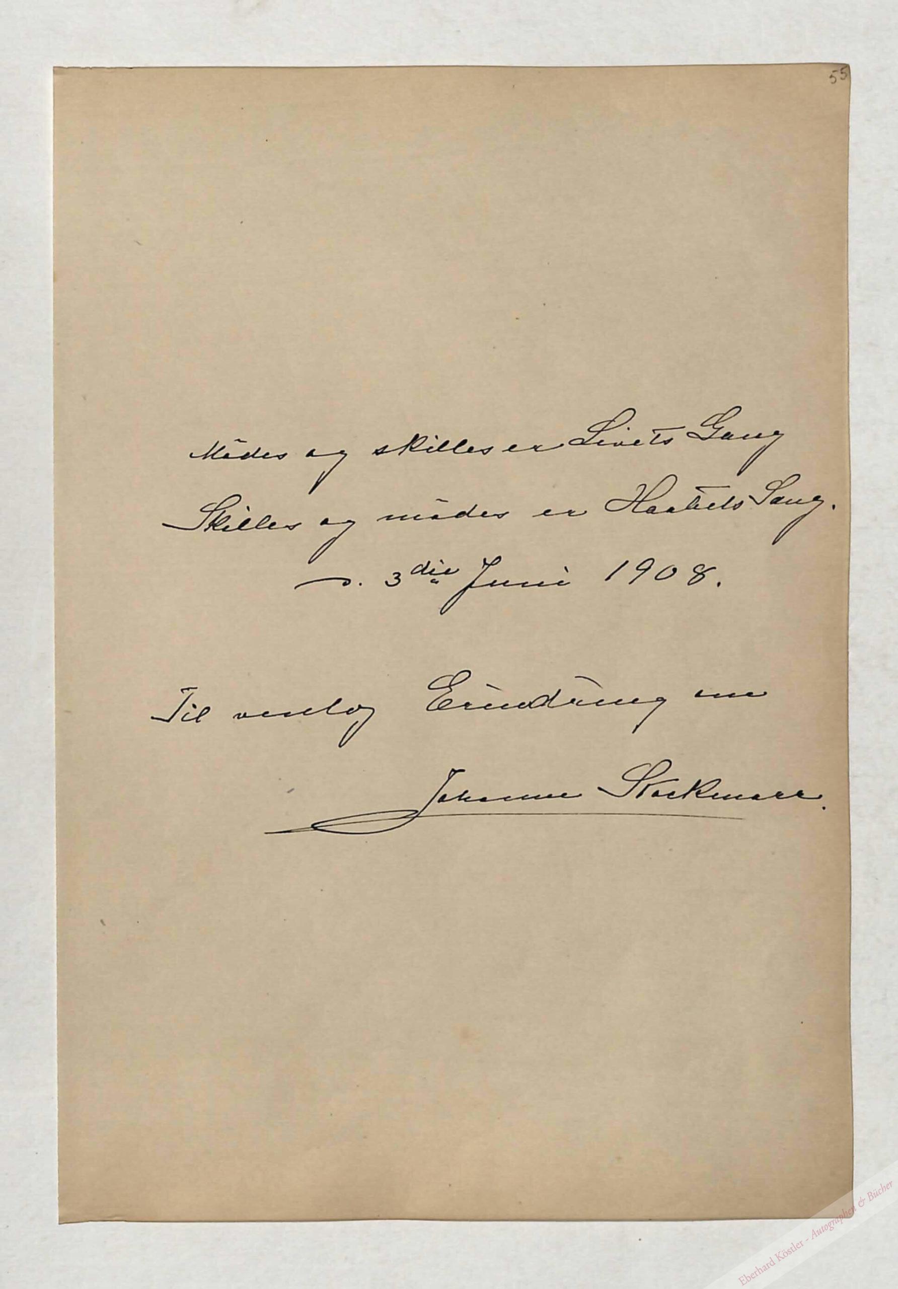 Stockmarr, Johanne, Pianistin (1869-1944). Stockmarr, Johanne, Pianistin (1869-1944).