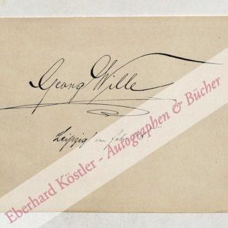 Wille, Georg, Cellist (1869-1958). Wille, Georg, Cellist (1869-1958).