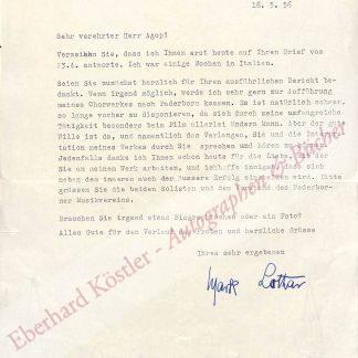 Lothar, Mark, Komponist (1902-1985).