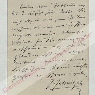 Schnitzer, Ignaz, Librettist (1839-1921). Schnitzer, Ignaz, Librettist (1839-1921).