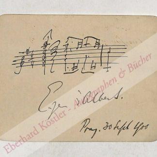 Albert, Eugen d´, Komponist (1864-1932). Albert, Eugen d´, Komponist (1864-1932).