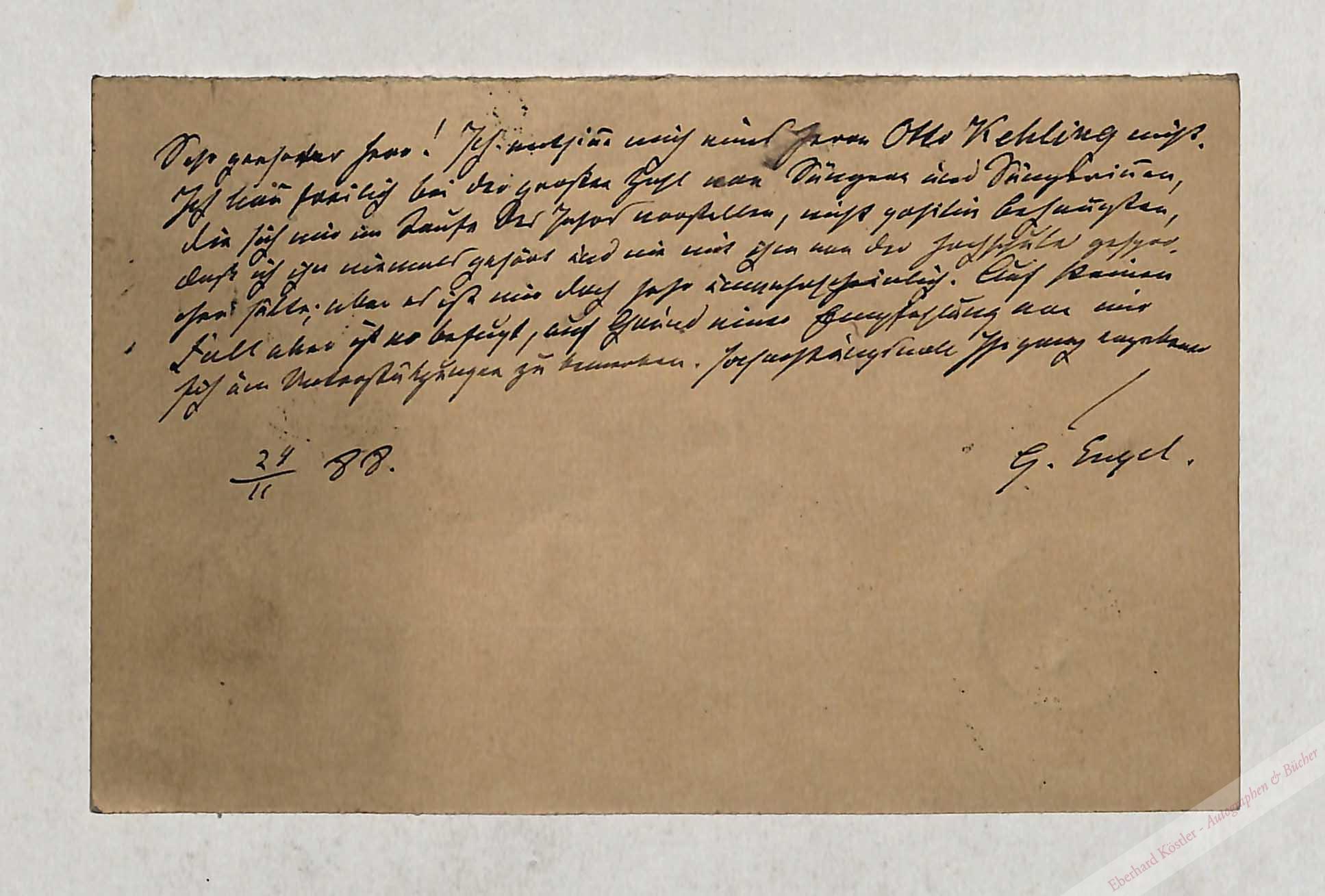 Engel, Gustav, Gesanglehrer und Musikkritiker (1823-1895). Engel, Gustav, Gesanglehrer und Musikkritiker (1823-1895).