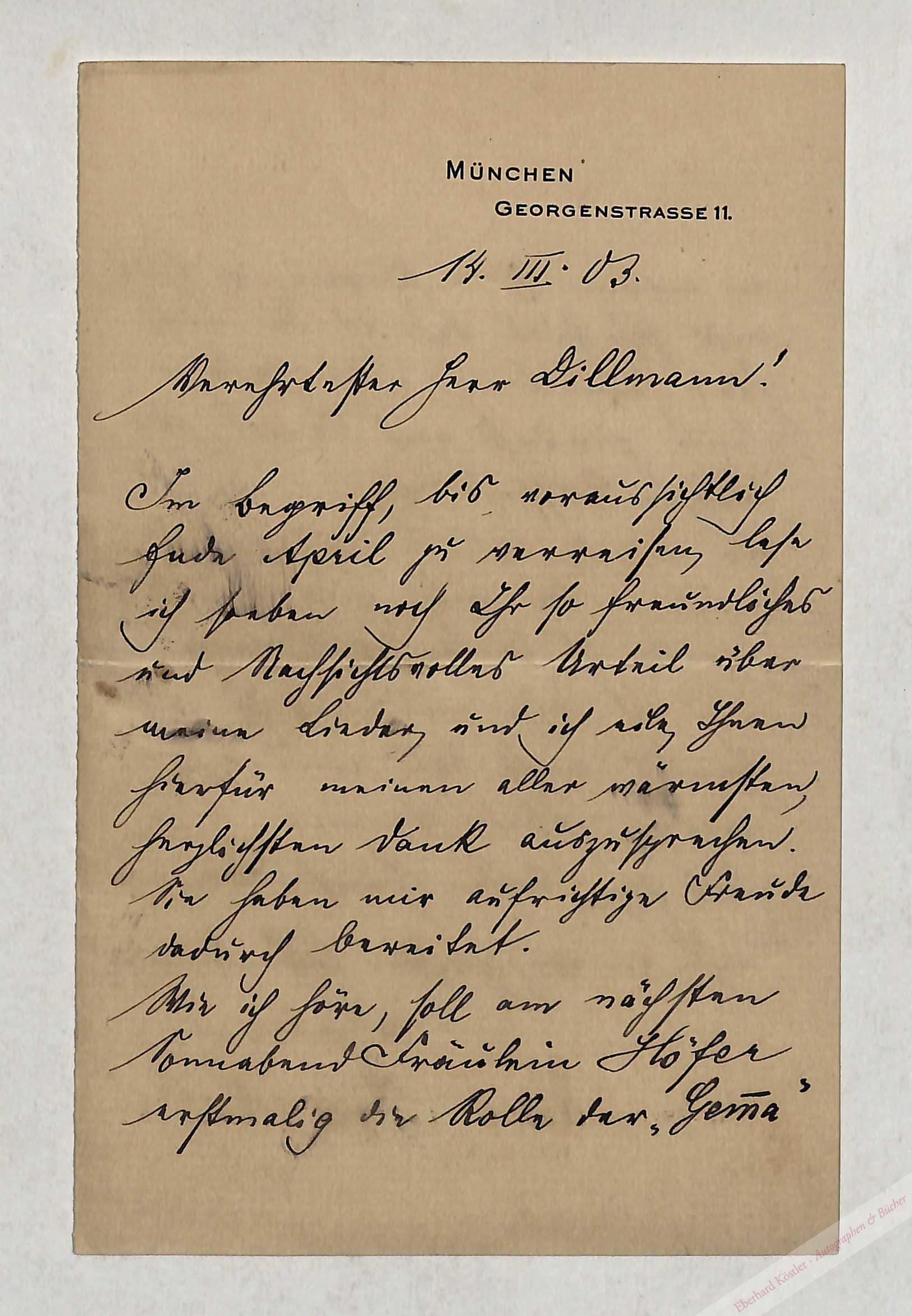 Kaskel, Karl von, Komponist (1866-1945). Kaskel, Karl von, Komponist (1866-1945).