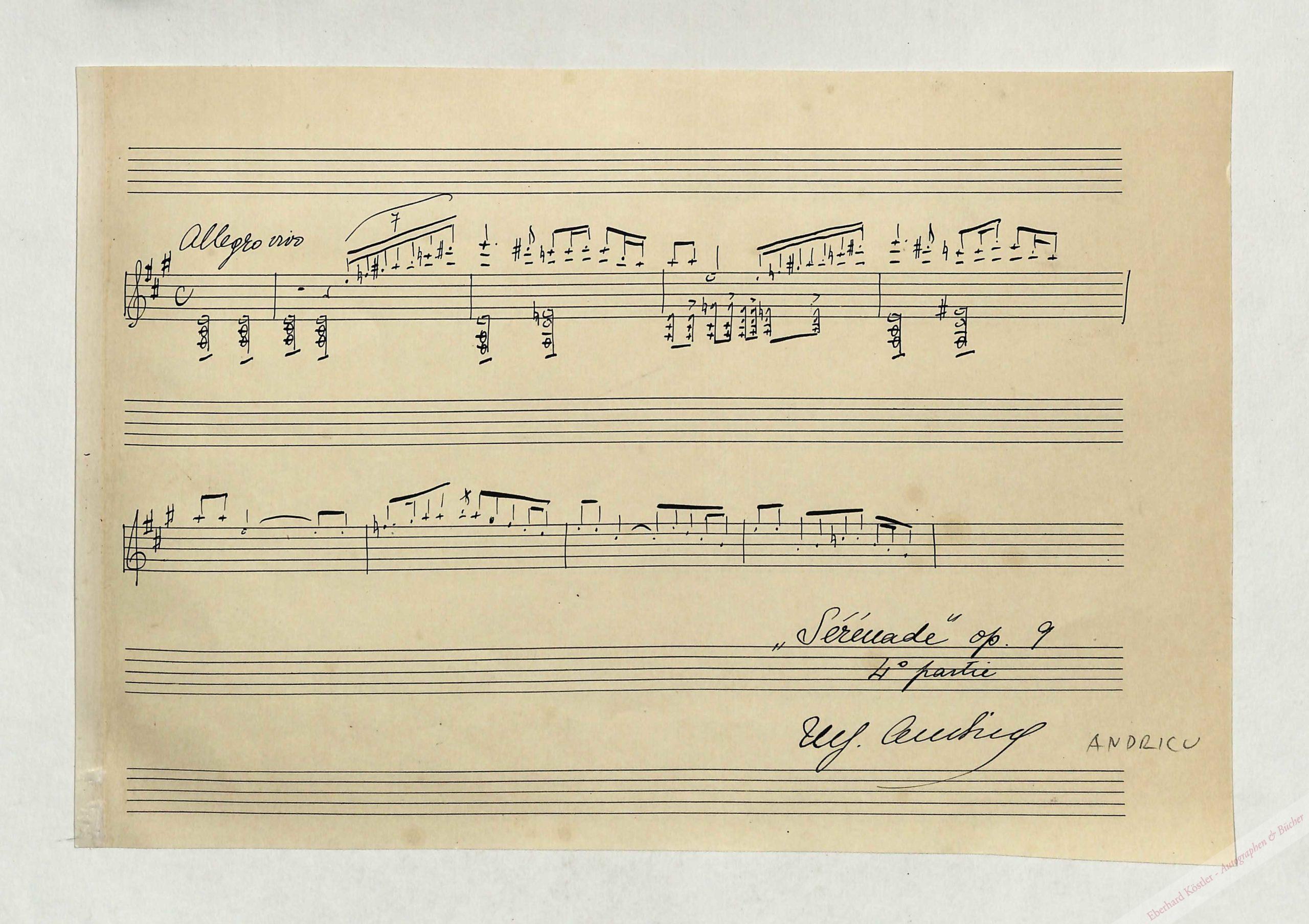 Andricu, Mihail, Komponist (1894-1974). Andricu, Mihail, Komponist (1894-1974).