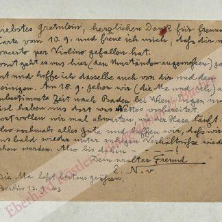 Reznicek, Emil Nikolaus Freiherr von, Komponist und Dirigent (1860-1945). Reznicek, Emil Nikolaus Freiherr von, Komponist und Dirigent (1860-1945).