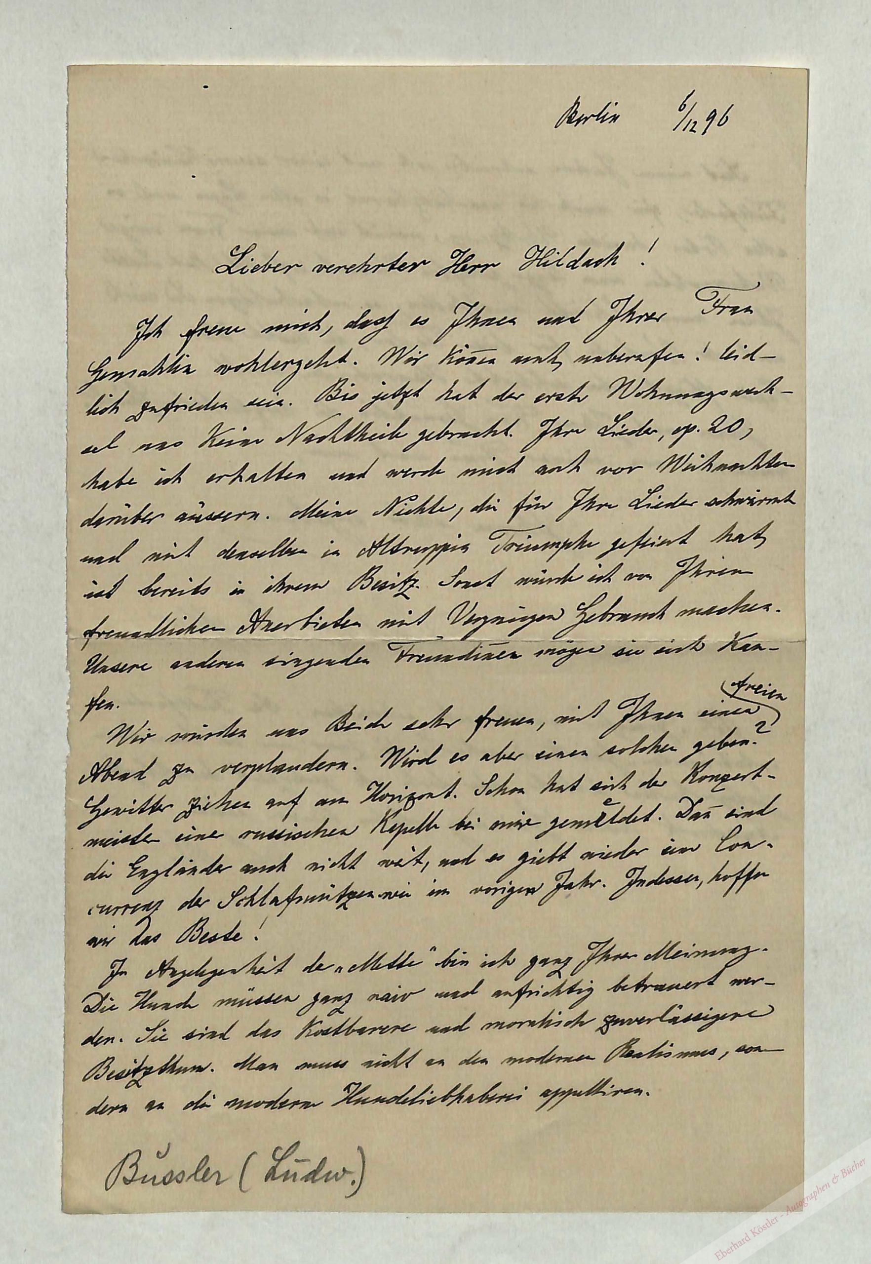 Bussler, Ludwig, Musiktheoretiker (1838-1900). Bussler, Ludwig, Musiktheoretiker (1838-1900).