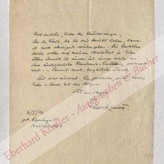 Klenau, Paul von, Komponist (1883-1946). Klenau, Paul von, Komponist (1883-1946).