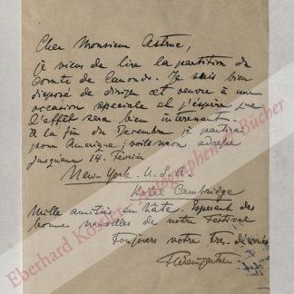 Weingartner, Felix, Dirigent, Komponist, Pianist und Schriftsteller (1863-1942).