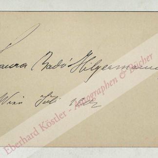 Hilgermann, Laura, Opernsängerin (1857-1945). Hilgermann, Laura, Opernsängerin (1857-1945).