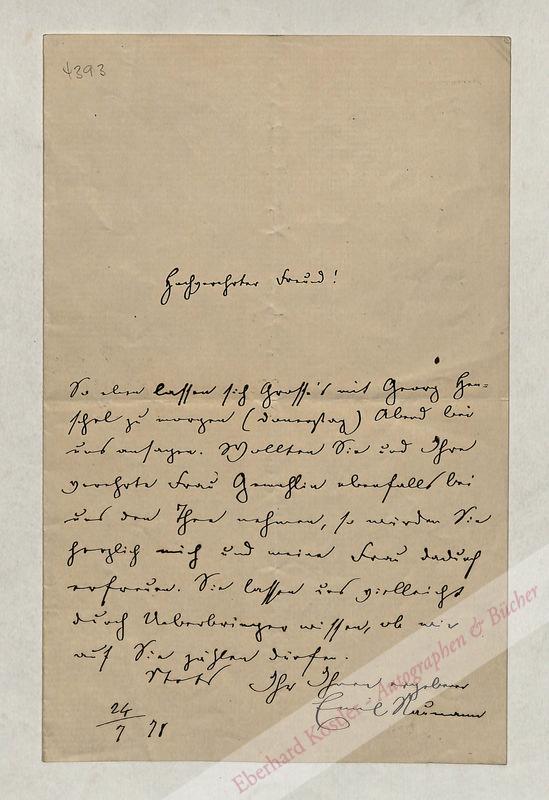 Naumann, Emil, Musikschriftsteller und Komponist (1827-1888). Naumann, Emil, Musikschriftsteller und Komponist (1827-1888).