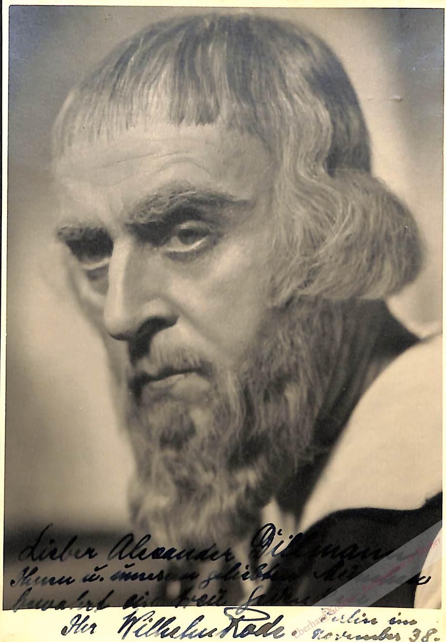 Rode, Wilhelm, Opernsänger und Intendant (1887-1959). Rode, Wilhelm, Opernsänger und Intendant (1887-1959).