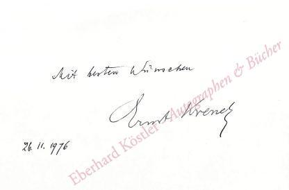 Krenek, Ernst, Komponist (1900-1991).