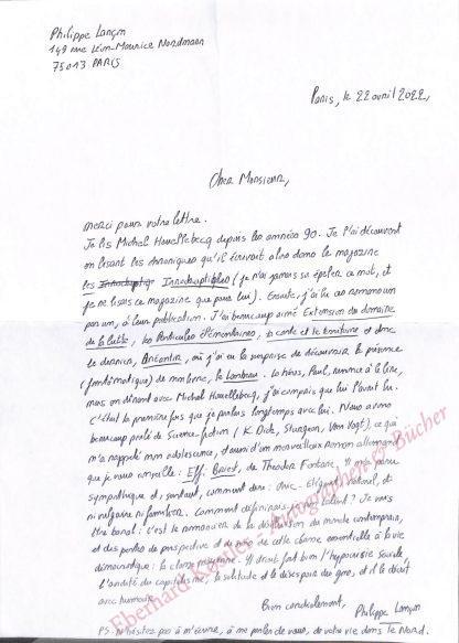 Houellebecq -  Lançon, Philippe, Schriftsteller (geb. 1963).